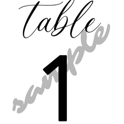table number ( 結婚式 テーブルナンバー 受付サイン ペーパーアイテム コットンペーパー 厚紙 ) 3枚目の画像