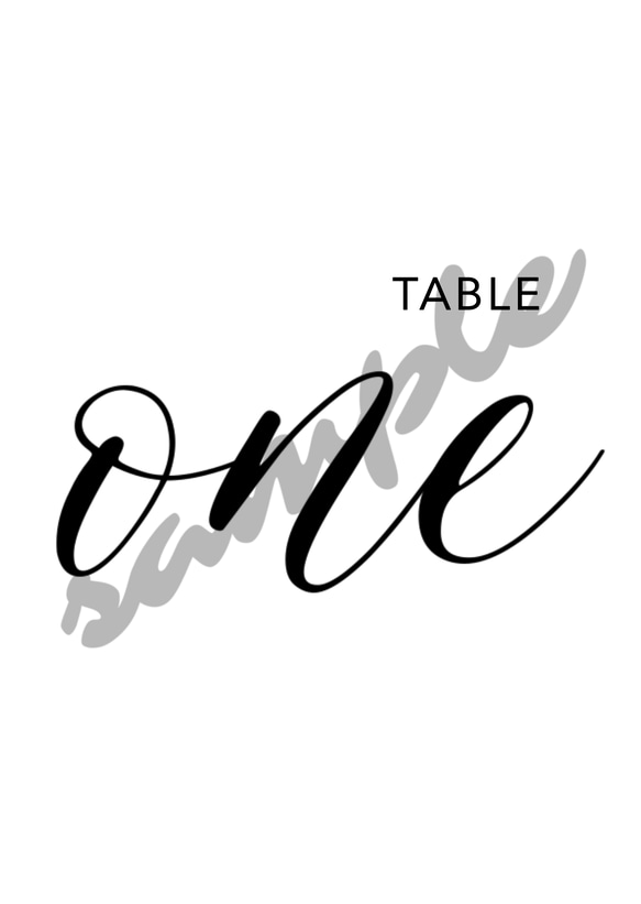 table number ( 結婚式 テーブルナンバー 受付サイン ペーパーアイテム コットンペーパー 厚紙 ) 4枚目の画像