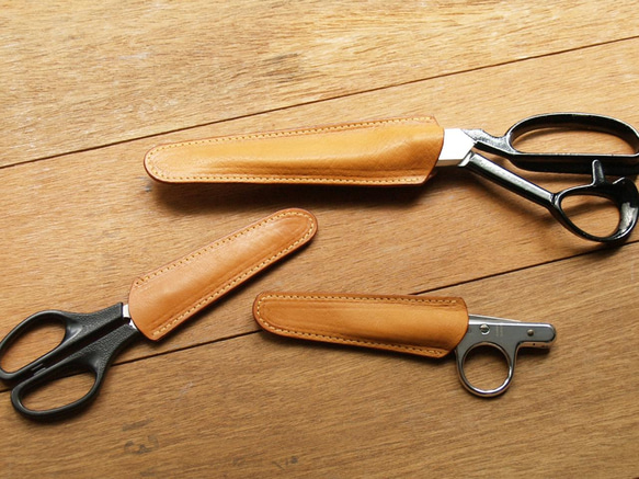 Leather Scissor Case - Classic Tan 1枚目の画像