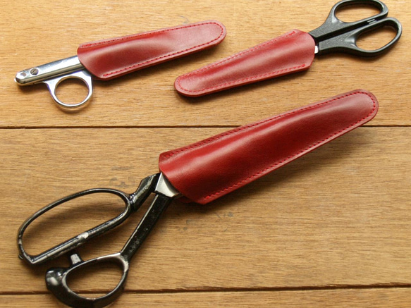 Leather Scissor Case - Lord Red 6枚目の画像