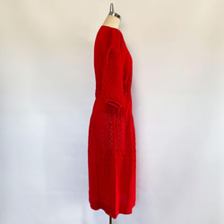 春ニット✿ロング ワンピース レッド　25 red dress 8枚目の画像