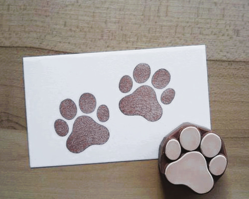 消しゴムはんこ No.238 merci 肉球 消しゴムはんこ No.238 merci 肉球