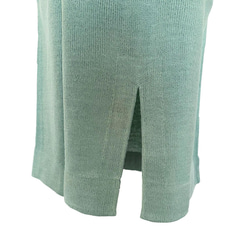 春ニット✿ロング タイト スカート くすみグリーン　2 green knit SK 4枚目の画像