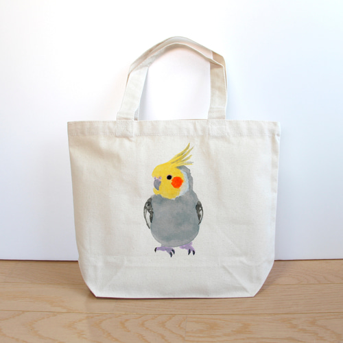 p-jet ほわっとした セキセイインコ ルチノー の ミニバッグ p-jet ほわっとした セキセイインコ ルチノー の ミニバッグ