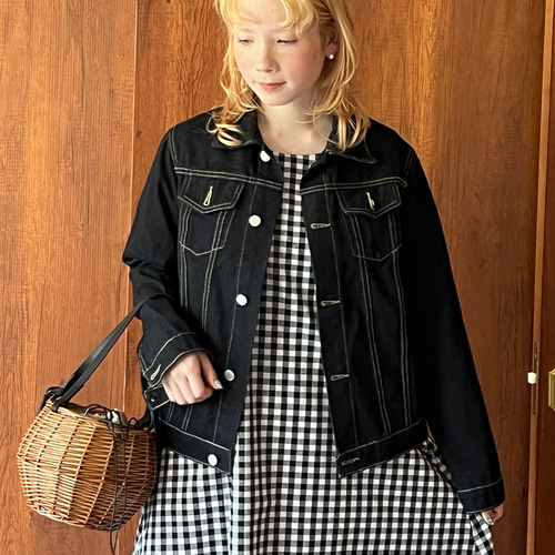 再販】送0旬のギンガムチェック麻綿生地ワンピース 春夏にサラッと