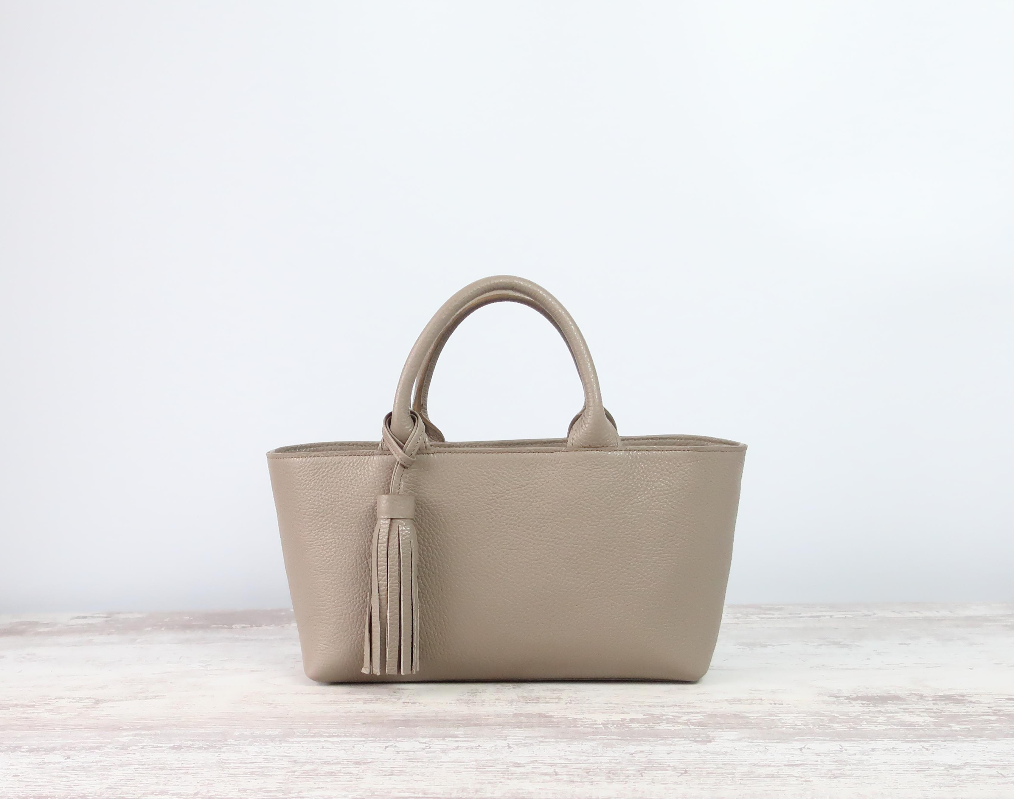 【大人気】ダックストートSSサイズ☆彡モカ・内カブセ付・丸手ver・お色違いもお作り可能・受注製作