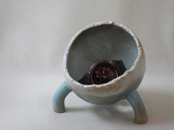 空色ハート陶製植木鉢(Bベビー) 7枚目の画像