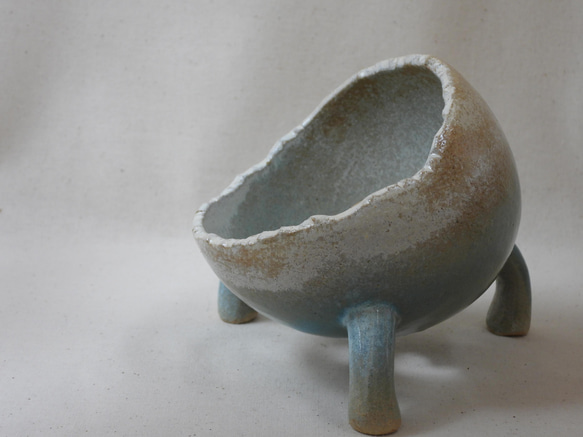 空色ハート陶製植木鉢(Bベビー) 12枚目の画像