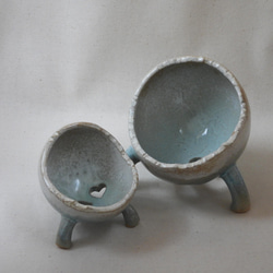 空色ハート陶製植木鉢(Bベビー) 14枚目の画像