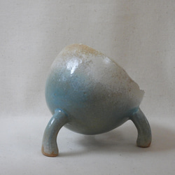 空色ハート陶製植木鉢(Bベビー) 6枚目の画像