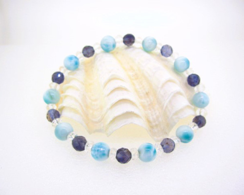 ラリマー水晶 ラリマー ブレスレット アメジスト クォーツ (198) ブレスレット luce