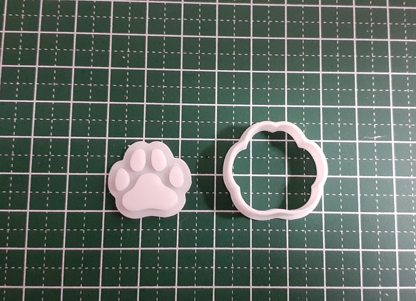 クッキー型　犬の足跡　小　おまけ付き 2枚目の画像
