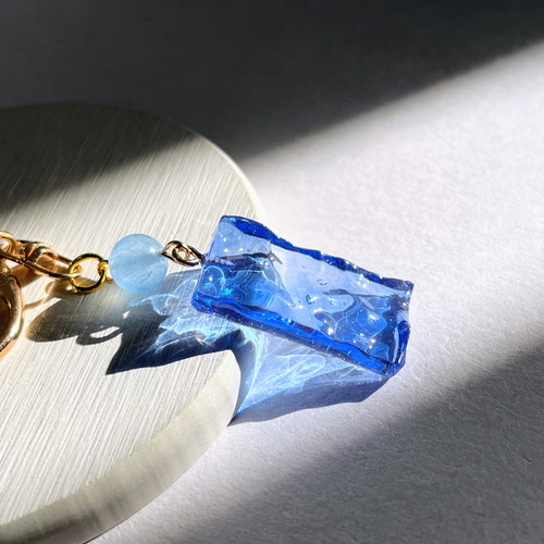 カリブ海×シーブルージェイドの御守り海キーホルダー☆再販8 / お守り