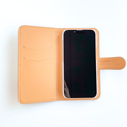 8周年記念SALE【iPhone13】テラコッタオレンジの手帳型ケース 9枚目の画像