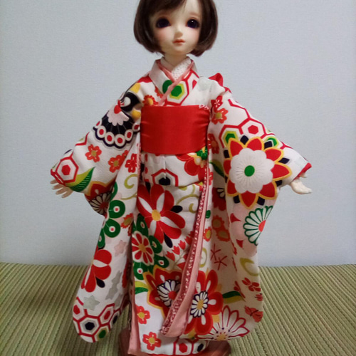 MSD SDMサイズ 振袖 着物 ドール 下駄付き 着物 kimono SDM MSD MDD - 彩花 ドールのための着物と衣裳
