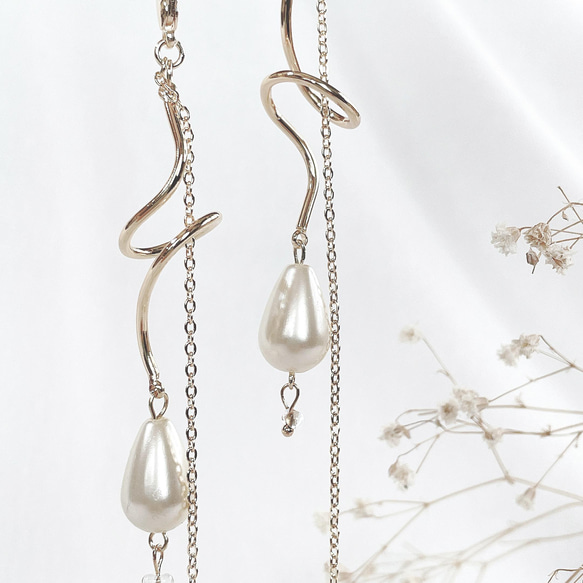 ♪❤️ パール サークル 雫マスクチェーン メガネチェーン