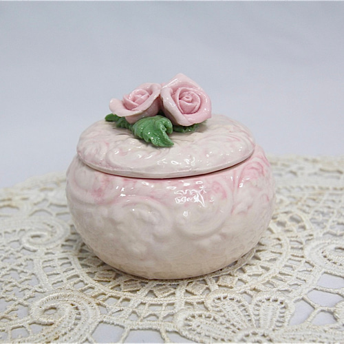 ハンドメイド手びねり磁器粘土、薔薇 置物