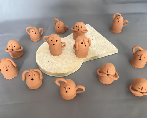 富士山はにわ　埴輪　置物　インテリア はにわ 埴輪のおしゃれなアレンジ・飾り方のインテリア実例