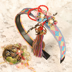 ☆ つまみ細工の和風ファッションカチューシャ ~ Summer Breeze