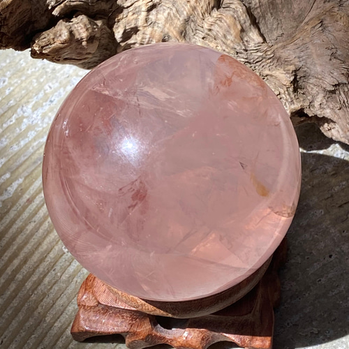 ヘマタイトインローズクォーツ with Wスター☆ゴールデン