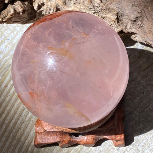 ヘマタイトインローズクォーツ with Wスター☆ゴールデンヒーラー