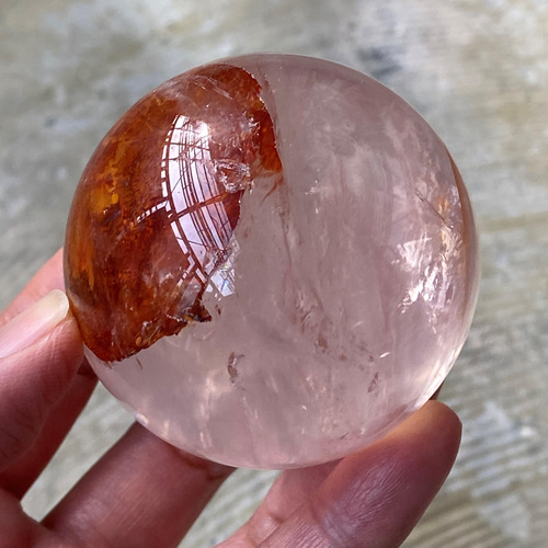 ヘマタイトインローズクォーツ with Wスター☆ゴールデンヒーラー