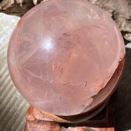 ヘマタイトインローズクォーツ with Wスター☆ゴールデン