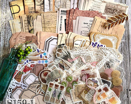 紙モノ コラージュ素材 海外メモ おすそ分けファイル まとめ売り 紙モノ コラージュ素材 バラメモ 海外メモ まとめ売り