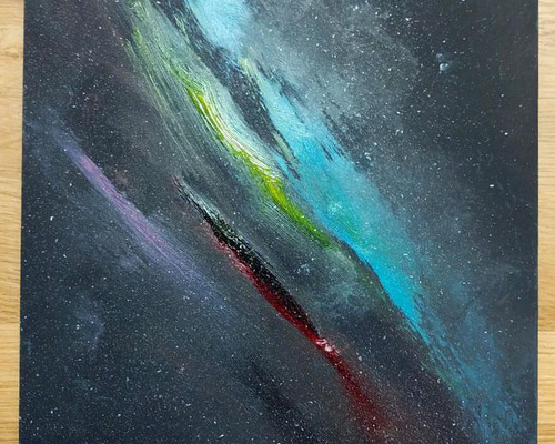 絵画☆原画（1点限り）「天ノ川（Milky Way）」（アクリル水彩画