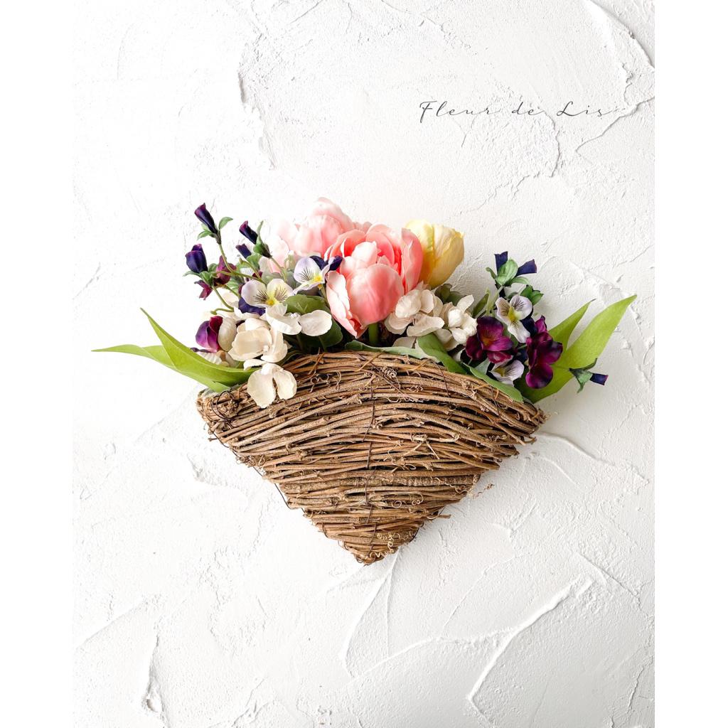 【Creema限定　母の日フラワー2023】チューリップとパンジーのハンギングバスケット