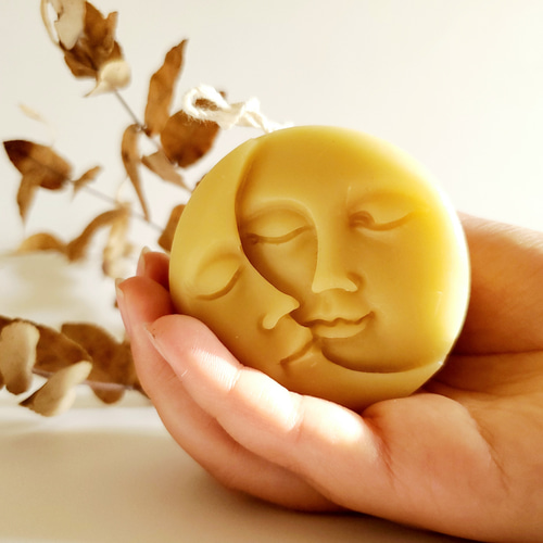 キャンドル 太陽と月2個セット/三日月インテリアやギフトにも