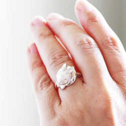 三日月兎のシルバーリング 6枚目の画像