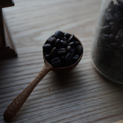【受注制作】でこぼこ　木製 コーヒーメジャースプーン　蜜蝋仕上げ 約10g用 ※受注から発送まで約2ヶ月 10枚目の画像