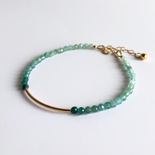 グランディディエライト✶14KGFブレスレット・ニュアンスのある