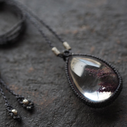 garden quartz macrame necklace (hakumei) 10枚目の画像