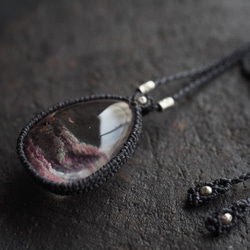 garden quartz macrame necklace (hakumei) 8枚目の画像