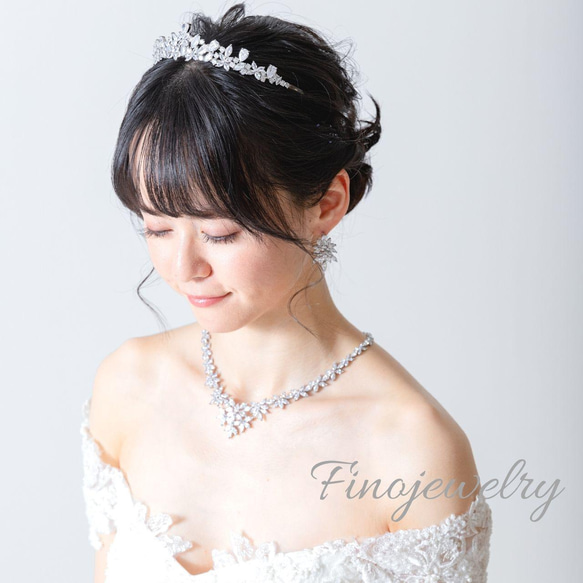 【動画有】Tiara Wedding ジルコニア キラキラ 結婚式 P027N018T006 パーティー 人気 3枚目の画像