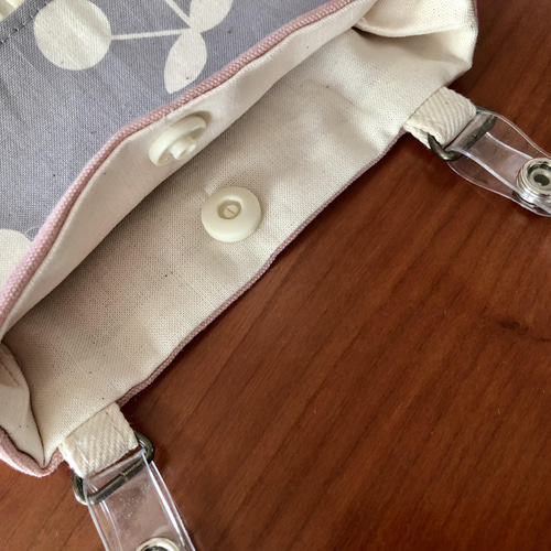 移動ポケット/ポシェット】フタなし スナップ開閉式 フリル付き /入園