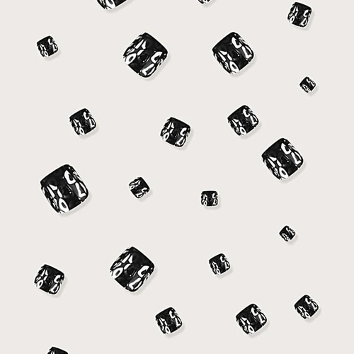 ネイルチップ♡専用ページ N85》既成ネイルチップ24枚セット ミラー シルバー ヒョウ柄