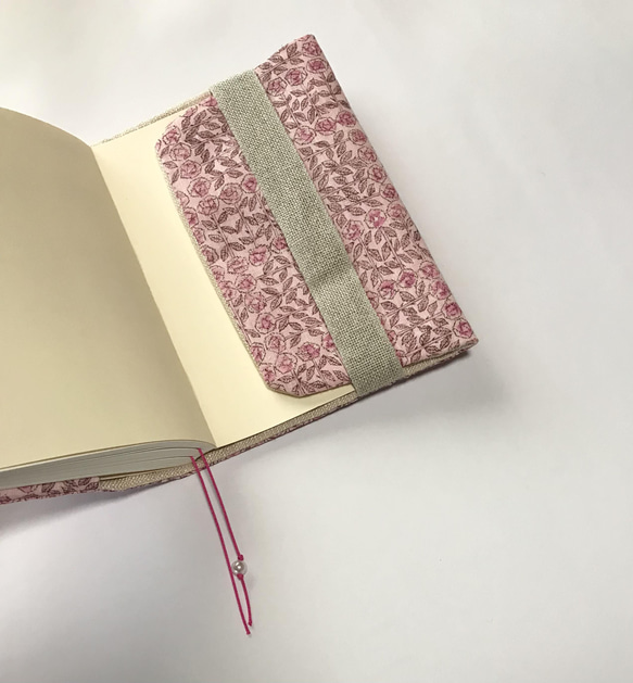 ほぼ日手帳オリジナル用 スリーピングローズ ( リバティ ミナペルホネン ) ピンク 2枚目の画像