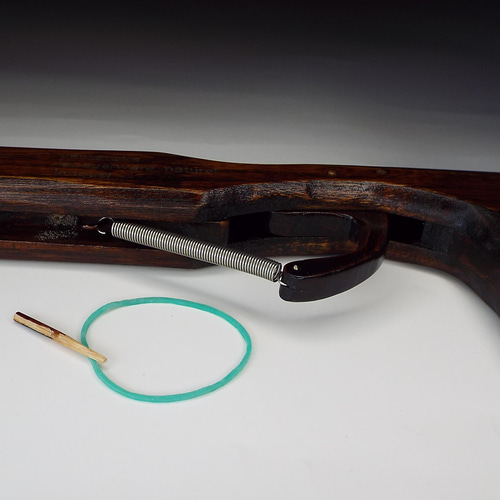 ゴム銃天然漆刷毛手塗オリジナル8メートル以上まっすぐに飛び的