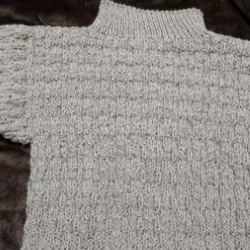 毛100% 手編みセーター 6枚目の画像