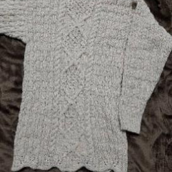 毛100% 手編みセーター 5枚目の画像