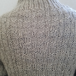 毛100% 手編みセーター 8枚目の画像