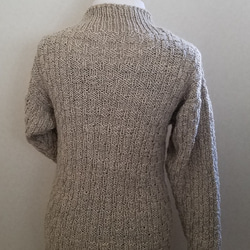 毛100% 手編みセーター 7枚目の画像