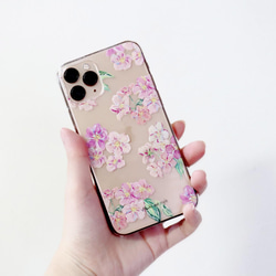 桜のクリアスマホケース　全機種対応　iPhone14 Android 10枚目の画像