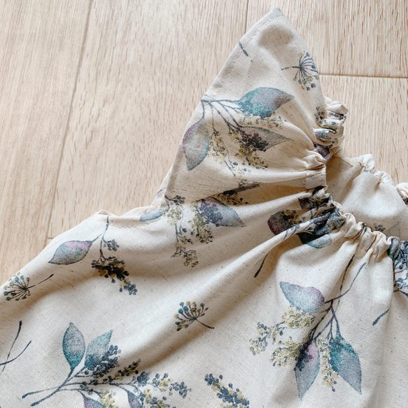 baby✭ラグラントップス ✭コットンリネンリーフフラワー 3枚目の画像