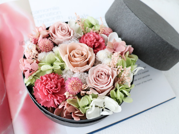 大人気 モーブピンク フラワーボックス 4枚目の画像