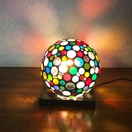 アンティーク　丸型　ステンドグラス　卓上ランプ 楽天市場】【期間限定pt3倍】 ステンドグラス ランプ 卓上 led