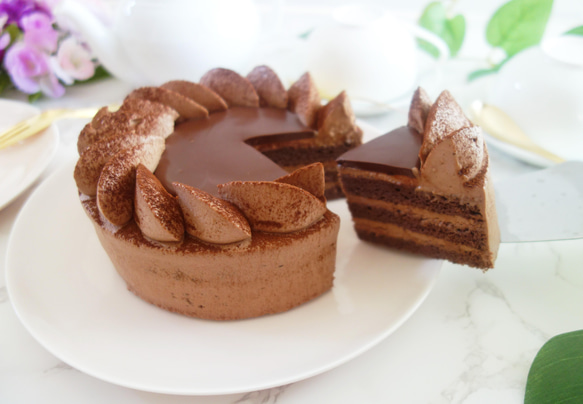 チョコレートケーキ（糖質1/6カット5.5g） 2枚目の画像